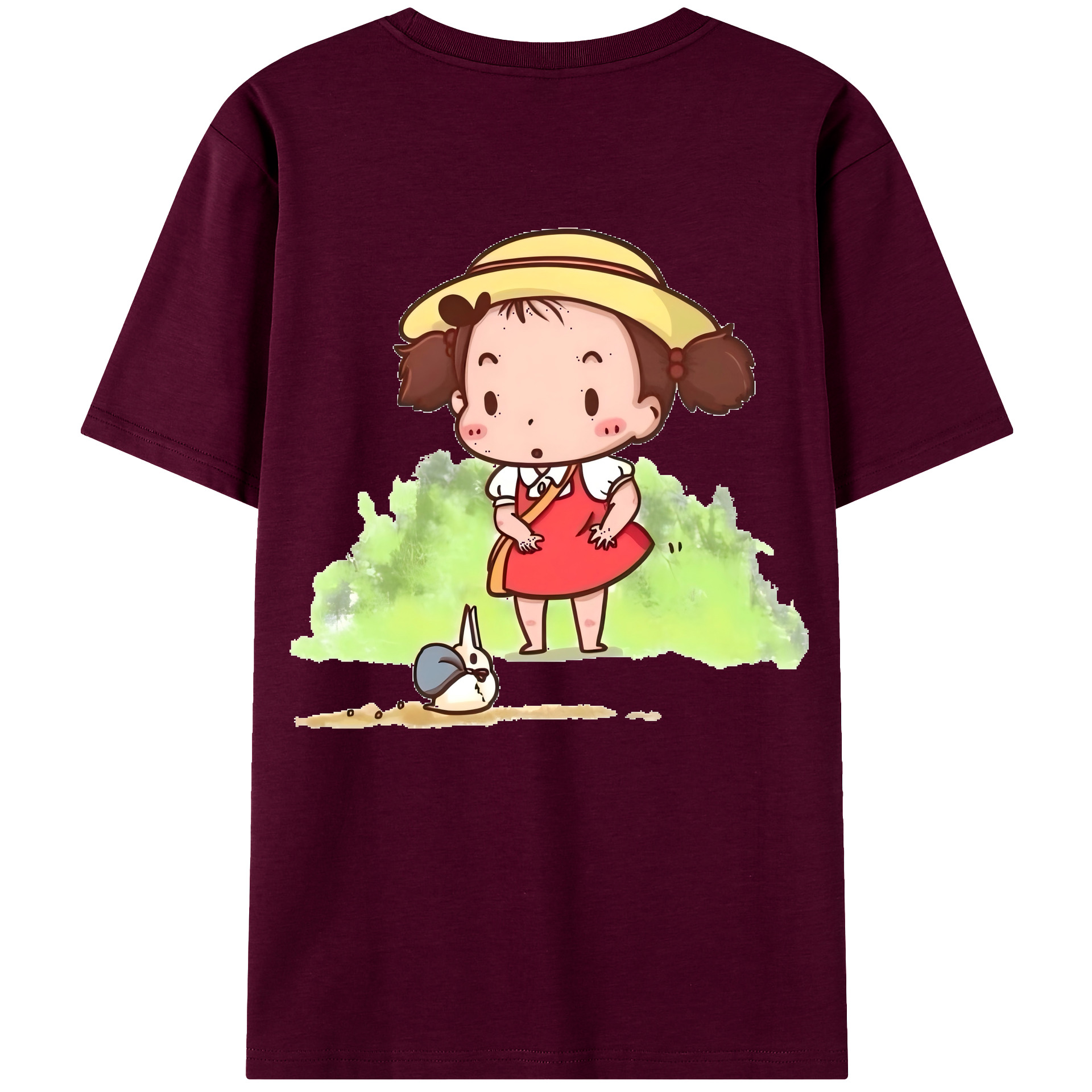 （画像用） となりのトトロ 草壁メイ 草壁サツキ My Neighbor Totoro Satsuki Kusakabe Mei Kusakabe レディース半袖Tシャツ(バックプリント)